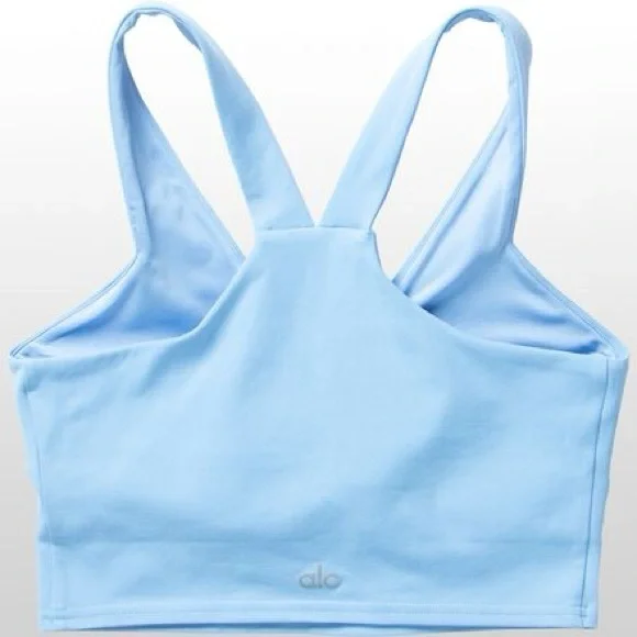Alo Yoga | Real Bra Tank Baby Blue Medium Workout Active Gym Athleisure - Picture 3 of 6